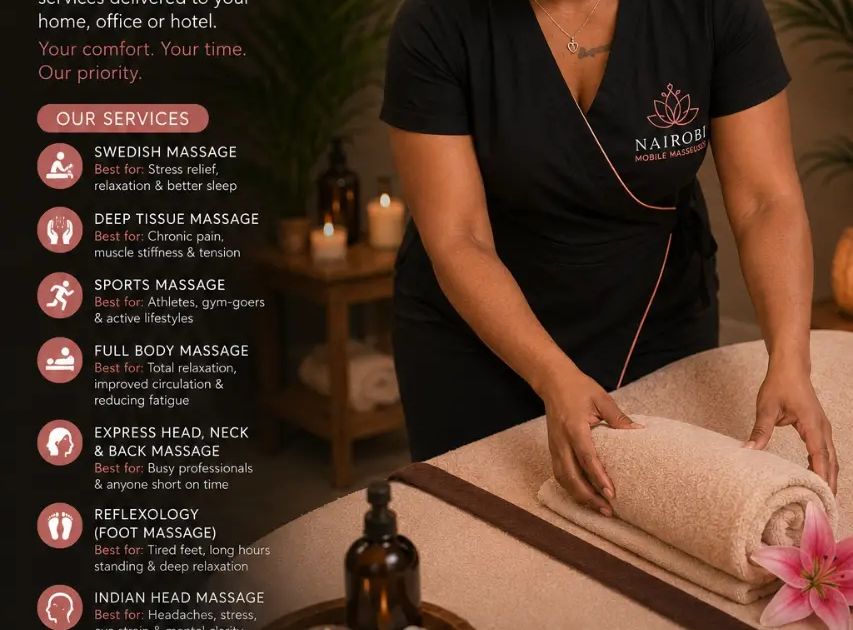 Outcall professional Massage by Maureen +254718659310…