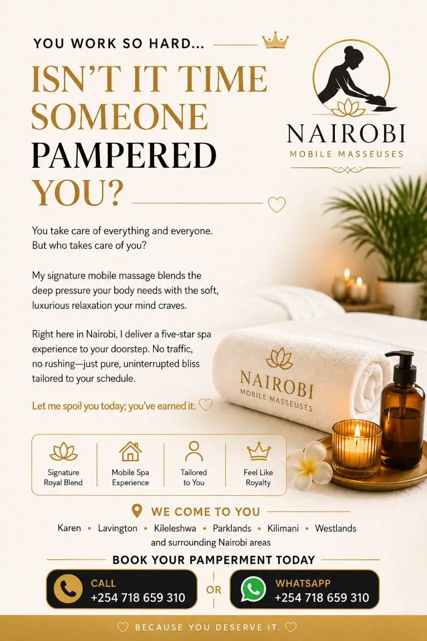 Royal Full Body Massage offered within Nairobi…