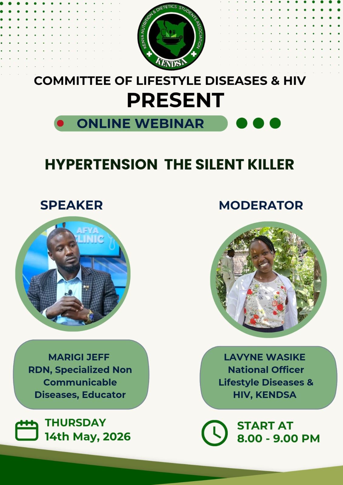 HYPERTENSION THE SILENT KILLER — Thursday, 14 May at 05:00…