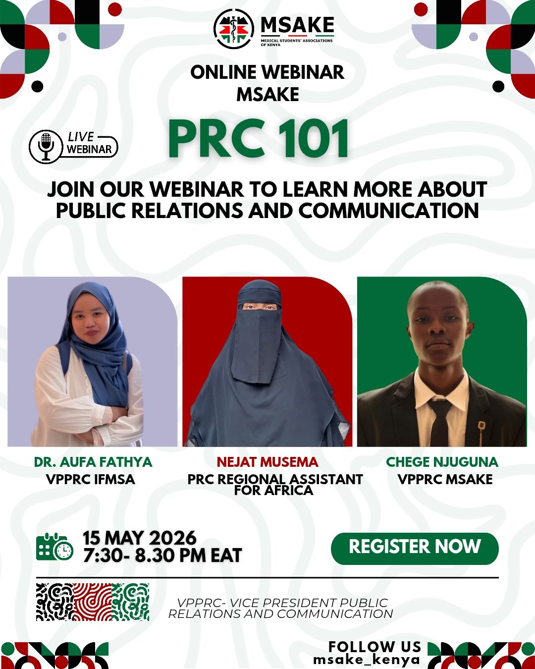 MSAKE PUBLIC RELATIONS — Friday, 15 May at 16:10…