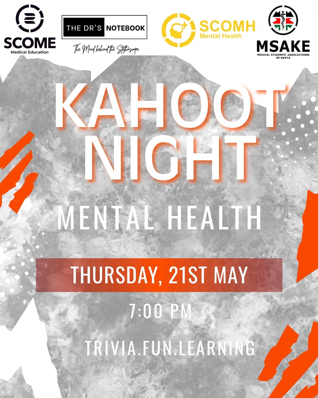 Kahoot Night – Mental Health — Thursday, 21 May at 16:00…